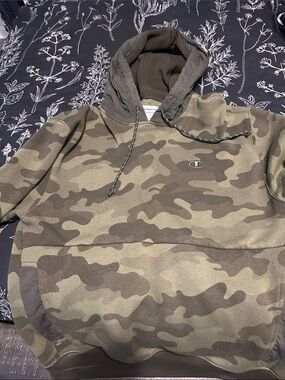 Champion Camo Hoodie in Olive and Dark Olive